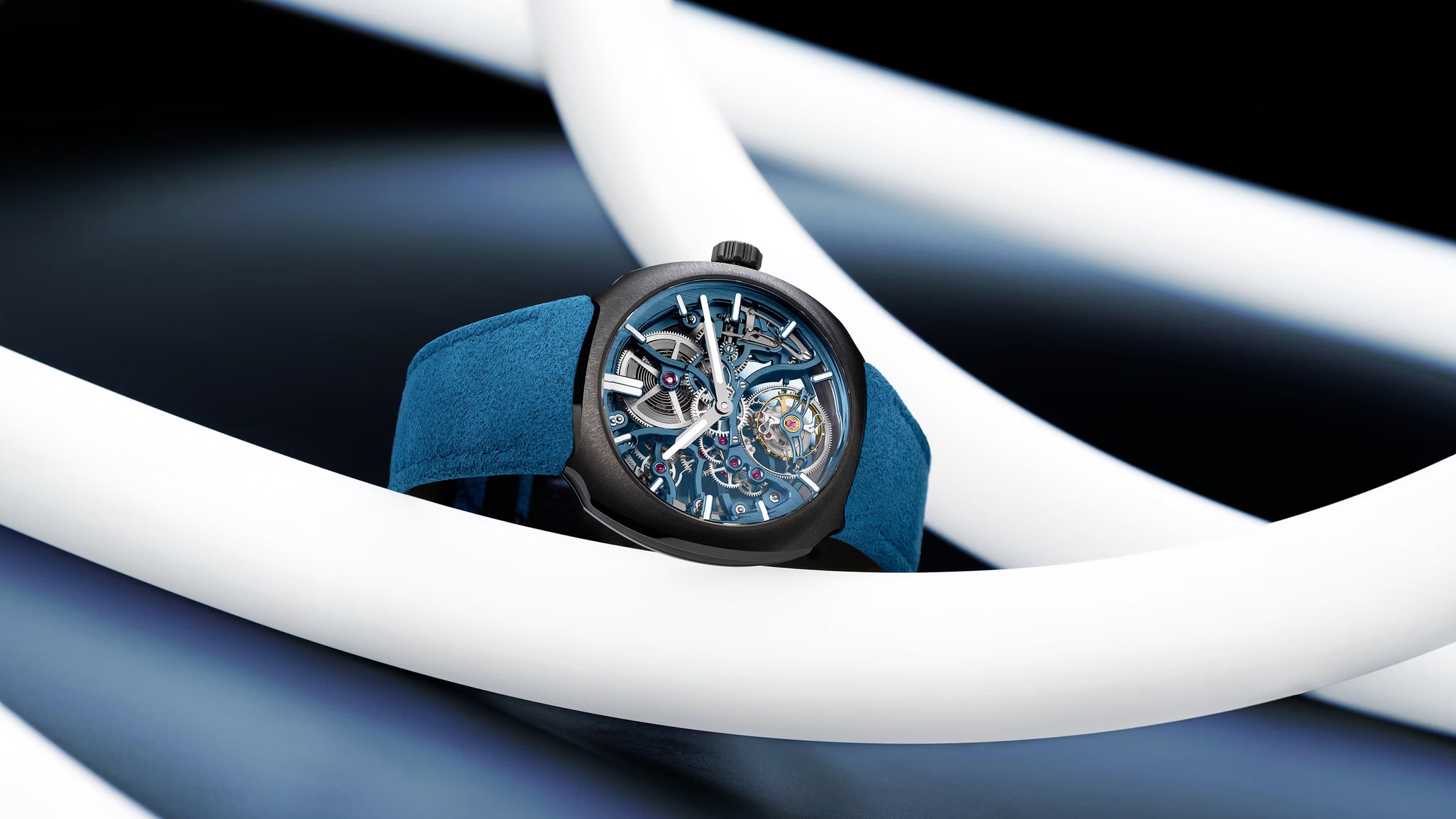 Streamliner Cylindrical Tourbillon Skeleton Alpine Limited Edition, press photo 9